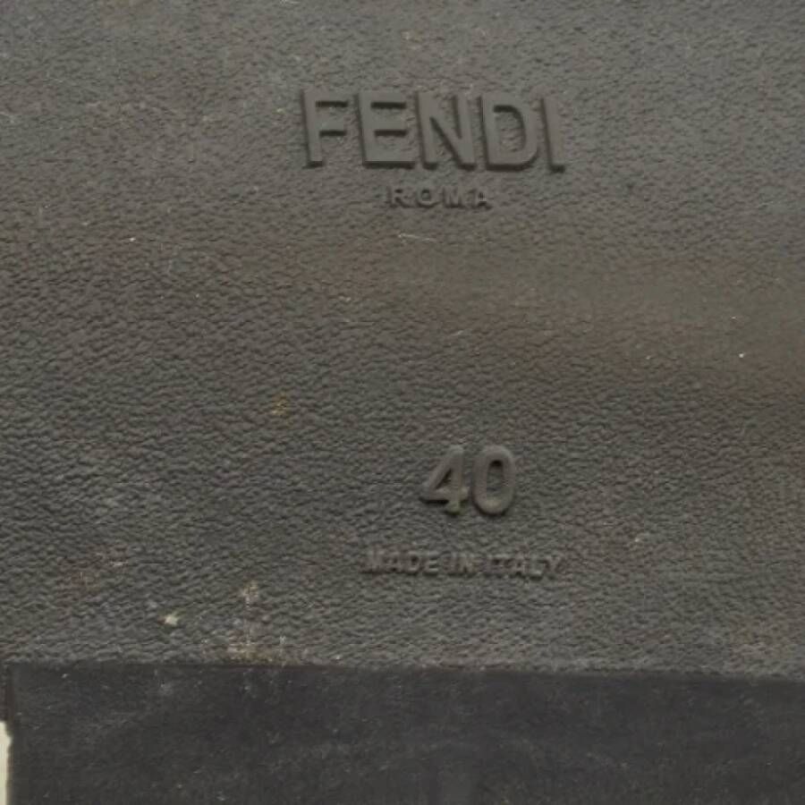 Fendi Vintage Pre-owned Leather sneakers Black Dames