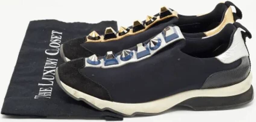 Fendi Vintage Pre-owned Leather sneakers Black Dames