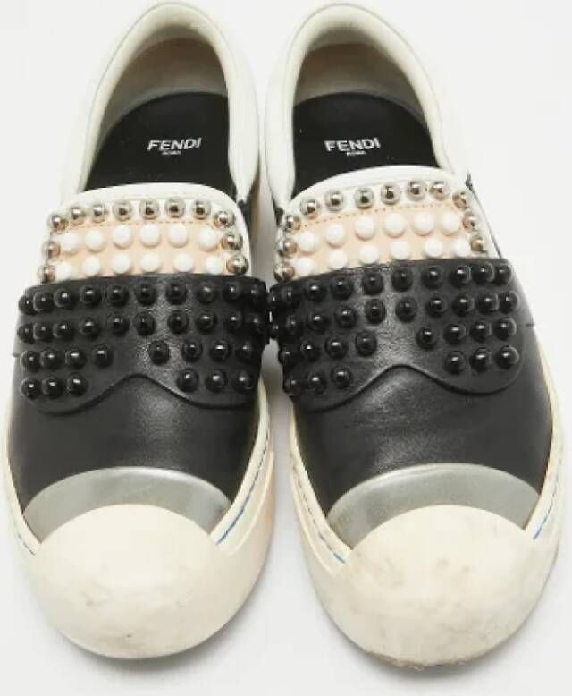 Fendi Vintage Pre-owned Leather sneakers Black Dames