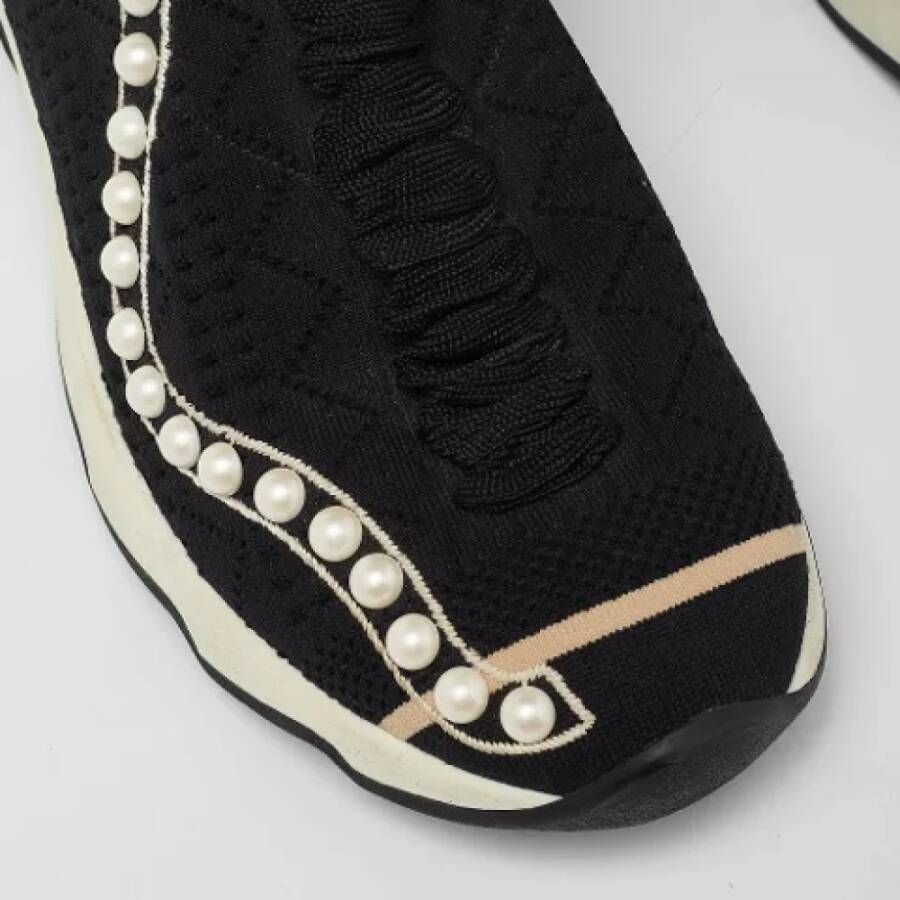 Fendi Vintage Pre-owned Leather sneakers Black Dames