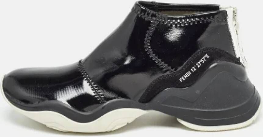 Fendi Vintage Pre-owned Leather sneakers Black Dames
