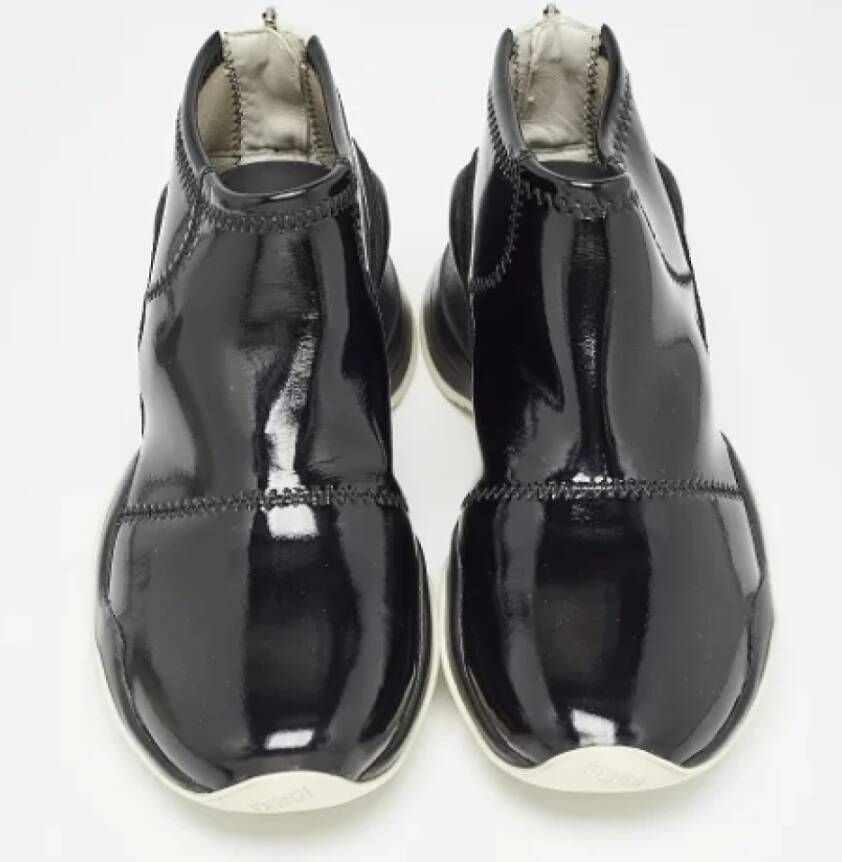 Fendi Vintage Pre-owned Leather sneakers Black Dames