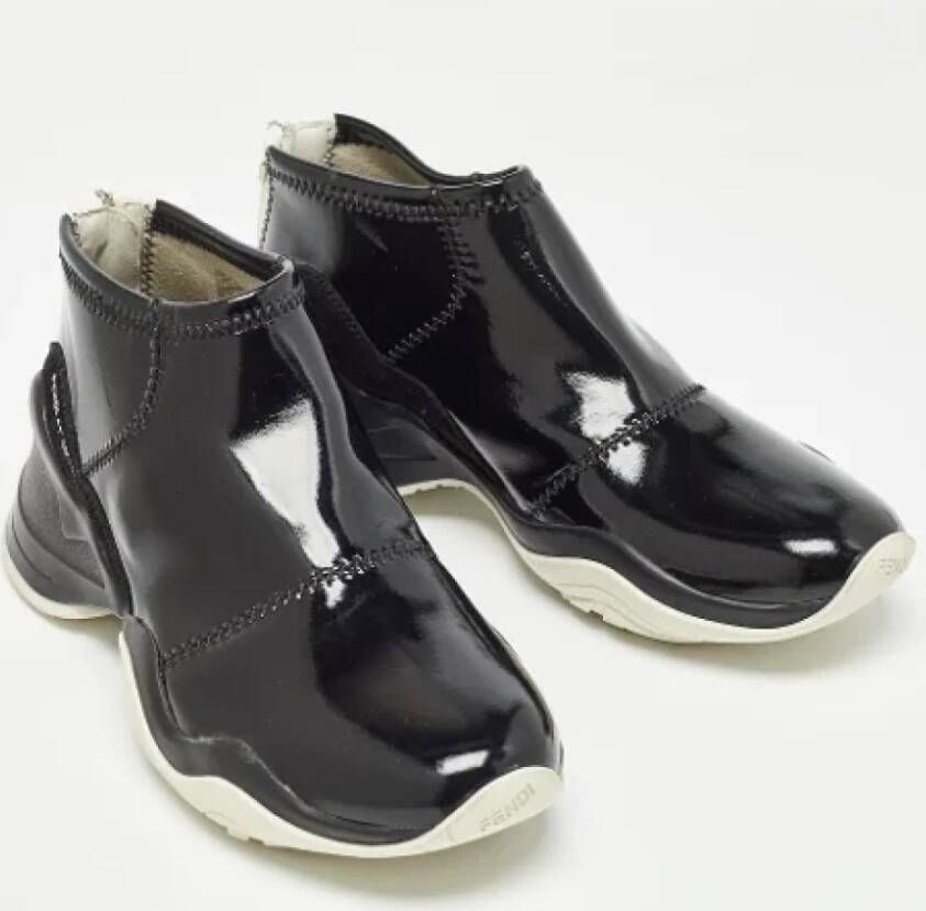 Fendi Vintage Pre-owned Leather sneakers Black Dames