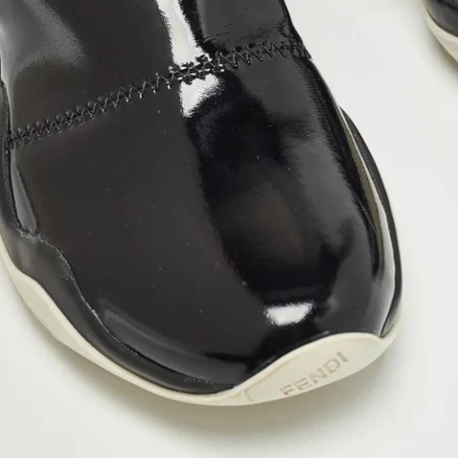 Fendi Vintage Pre-owned Leather sneakers Black Dames