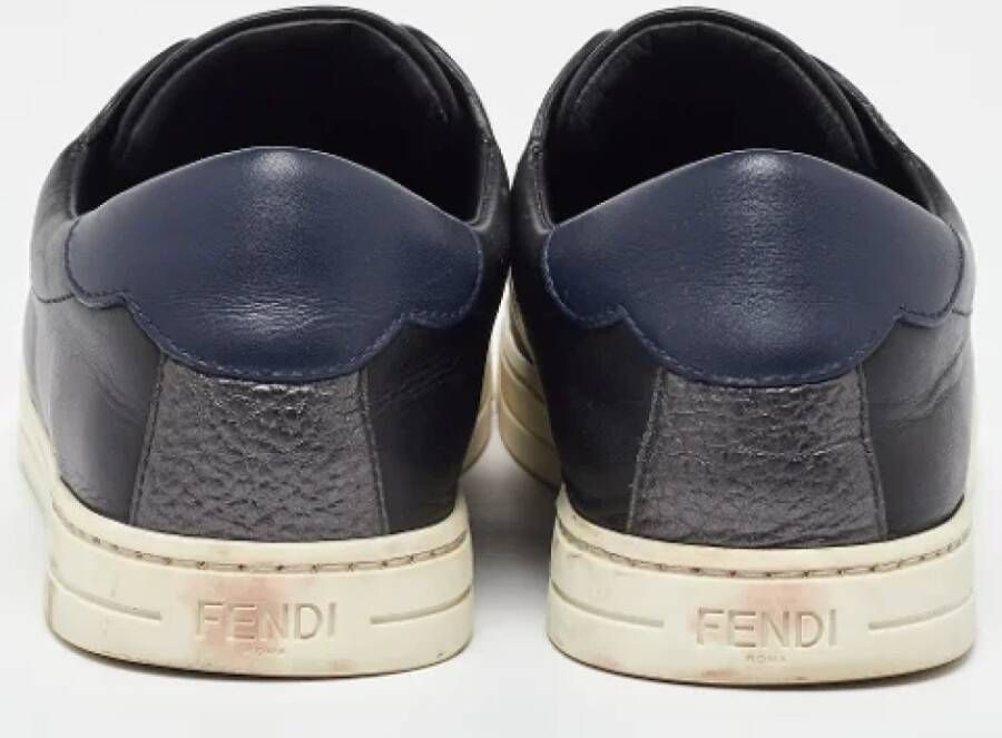 Fendi Vintage Pre-owned Leather sneakers Black Dames