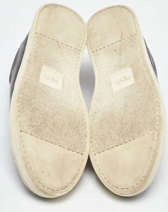 Fendi Vintage Pre-owned Leather sneakers Black Dames