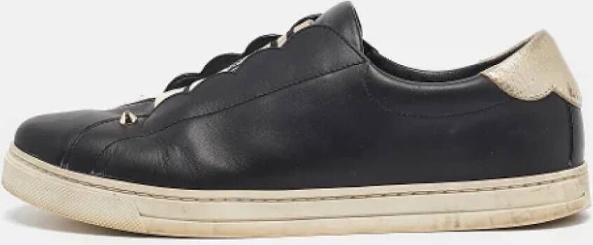 Fendi Vintage Pre-owned Leather sneakers Black Dames