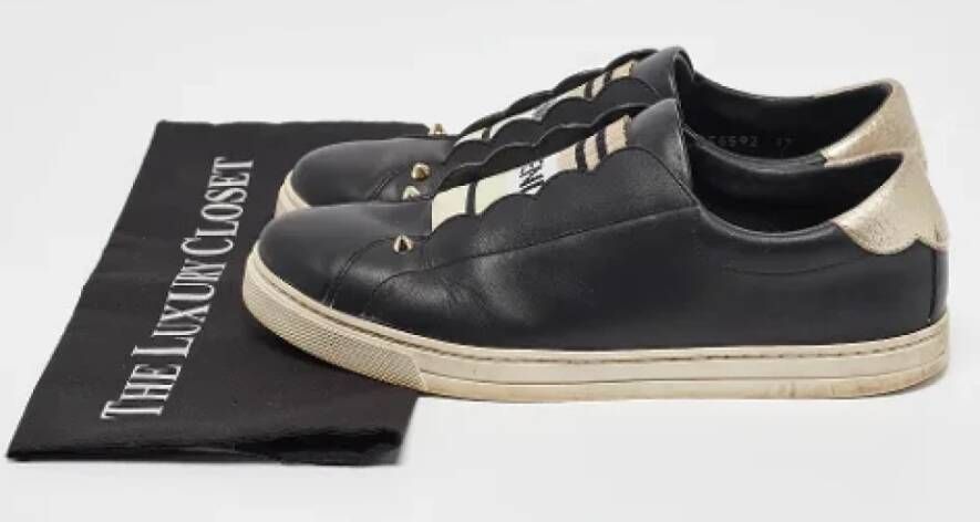 Fendi Vintage Pre-owned Leather sneakers Black Dames