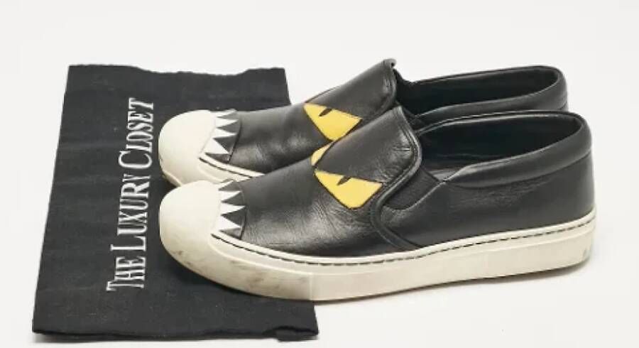 Fendi Vintage Pre-owned Leather sneakers Black Dames