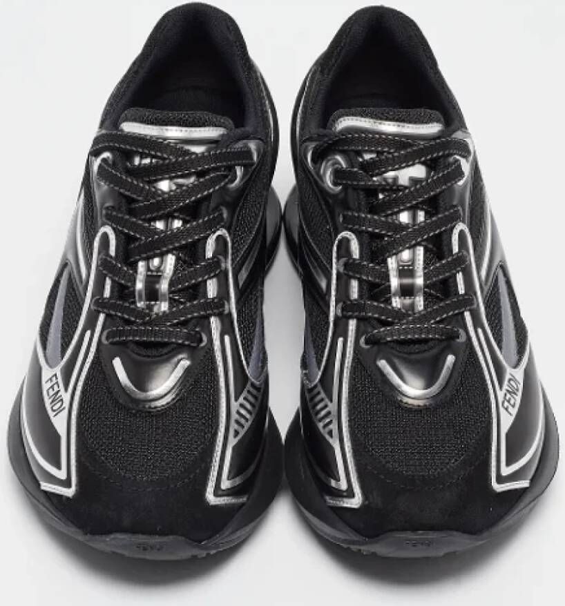 Fendi Vintage Pre-owned Leather sneakers Black Dames