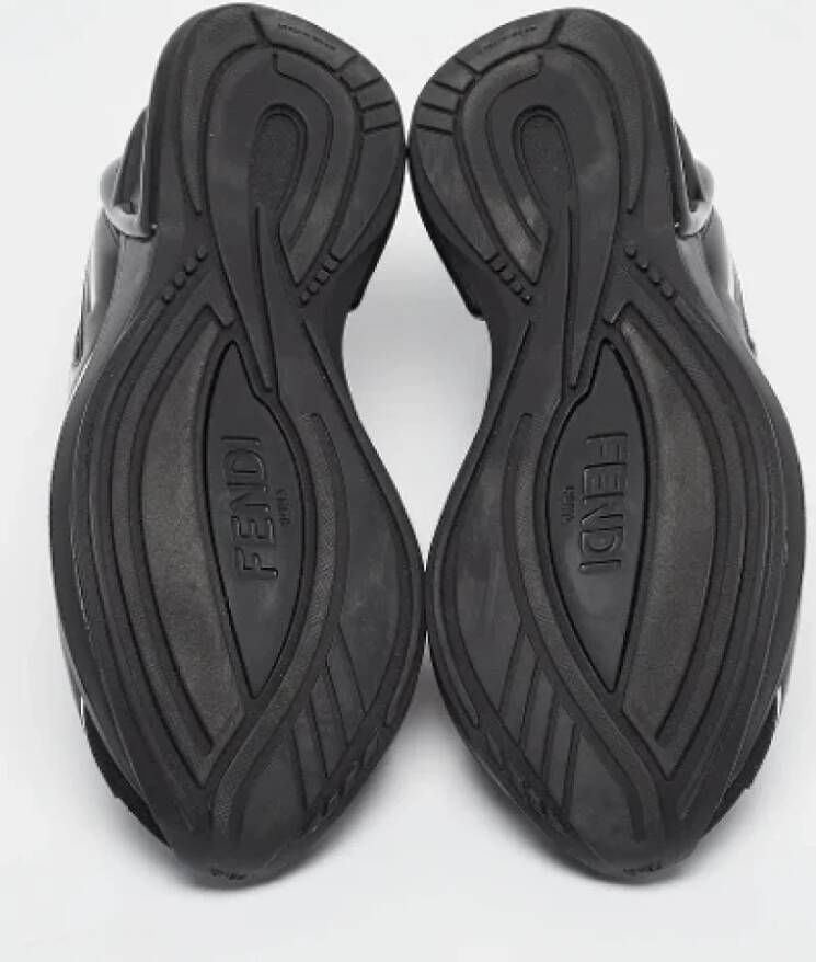 Fendi Vintage Pre-owned Leather sneakers Black Dames