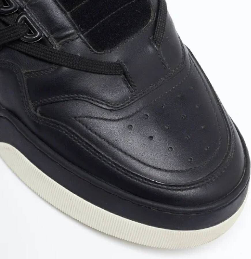 Fendi Vintage Pre-owned Leather sneakers Black Heren