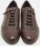 Fendi Vintage Pre-owned Leather sneakers Brown Dames - Thumbnail 3