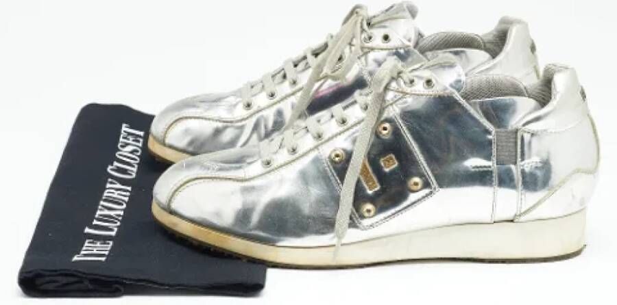 Fendi Vintage Pre-owned Leather sneakers Gray Dames