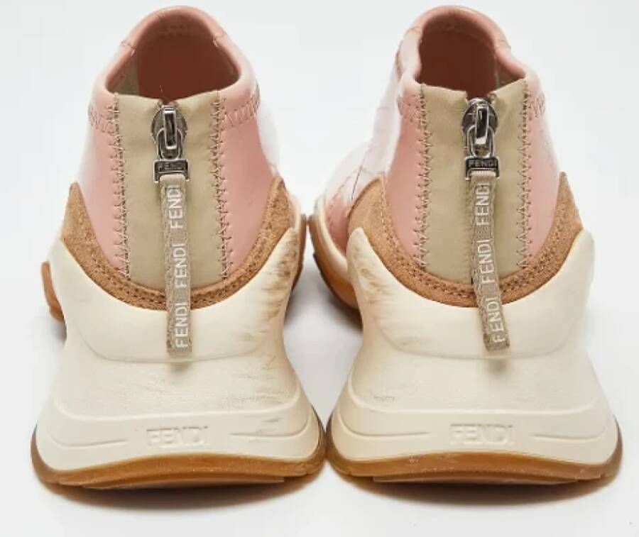 Fendi Vintage Pre-owned Leather sneakers Pink Dames