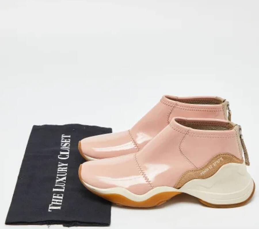 Fendi Vintage Pre-owned Leather sneakers Pink Dames