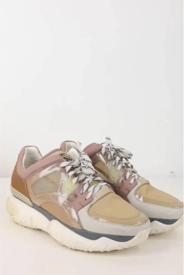 Fendi Vintage Pre-owned Leather sneakers Pink Dames