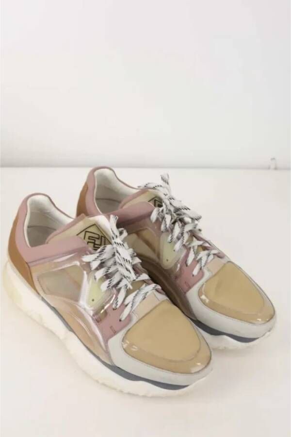 Fendi Vintage Pre-owned Leather sneakers Pink Dames