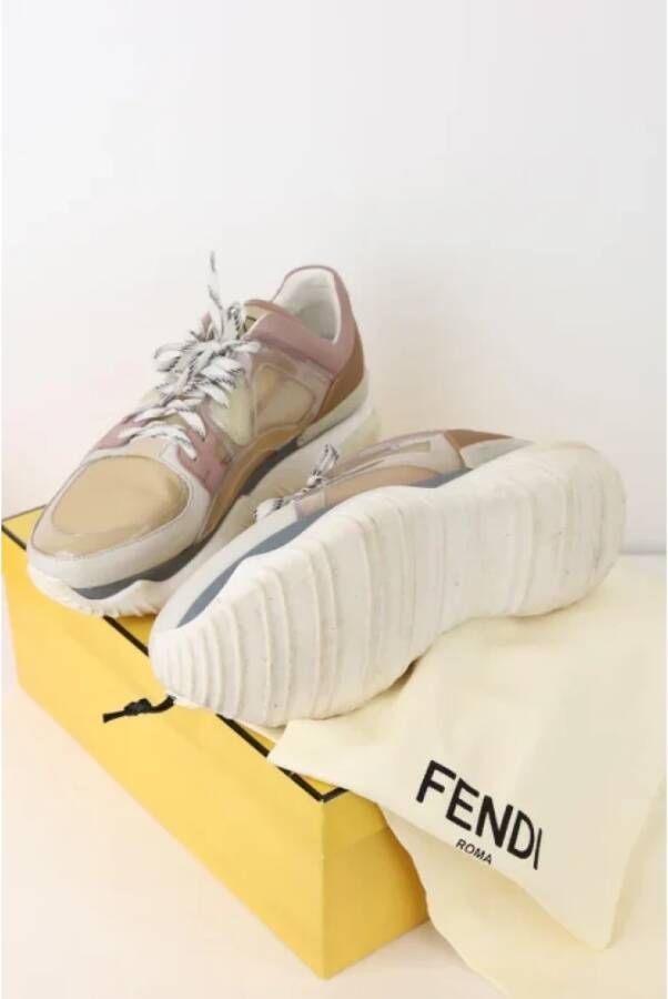 Fendi Vintage Pre-owned Leather sneakers Pink Dames