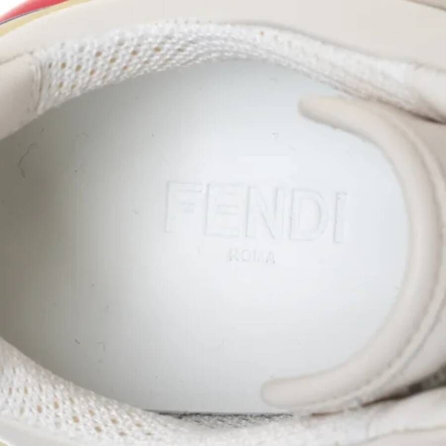 Fendi Vintage Pre-owned Leather sneakers White Dames