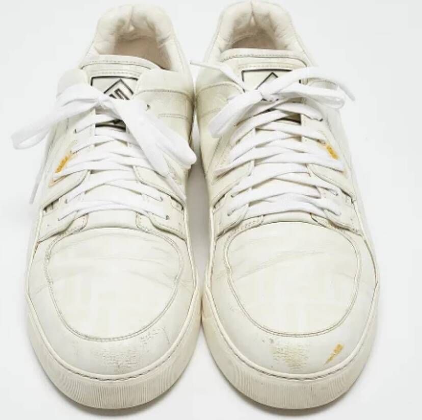 Fendi Vintage Pre-owned Leather sneakers White Dames