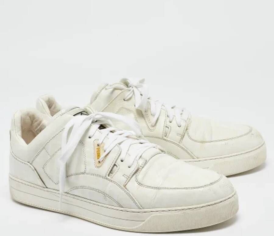 Fendi Vintage Pre-owned Leather sneakers White Dames