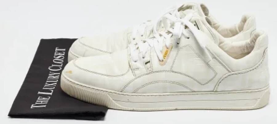 Fendi Vintage Pre-owned Leather sneakers White Dames