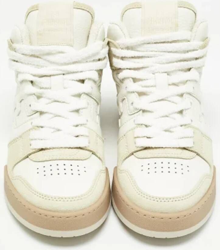 Fendi Vintage Pre-owned Leather sneakers White Dames