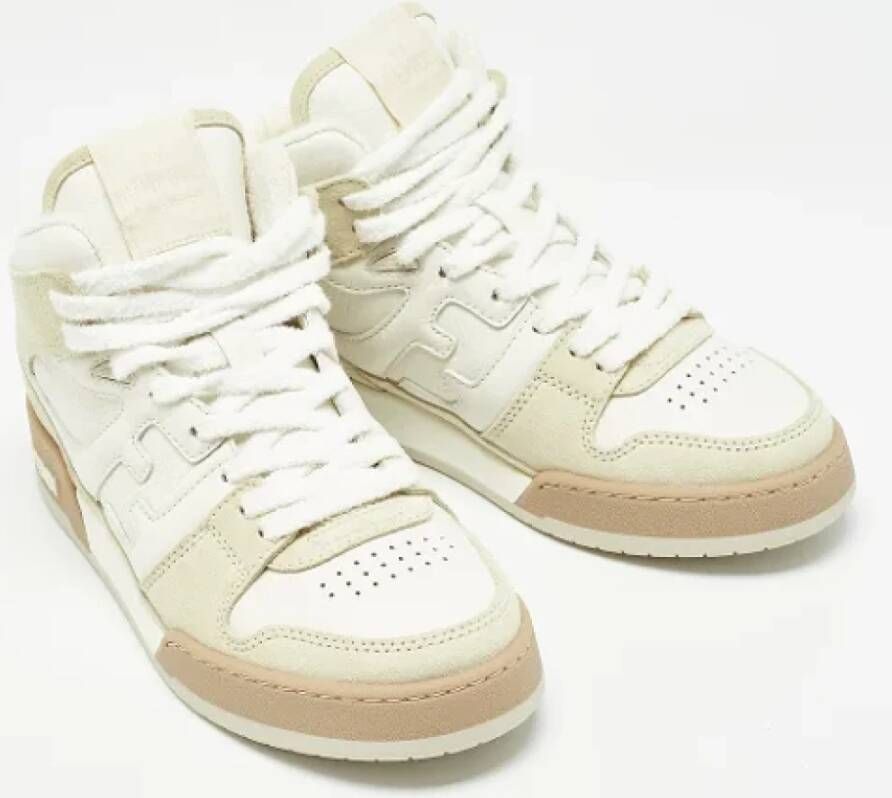 Fendi Vintage Pre-owned Leather sneakers White Dames
