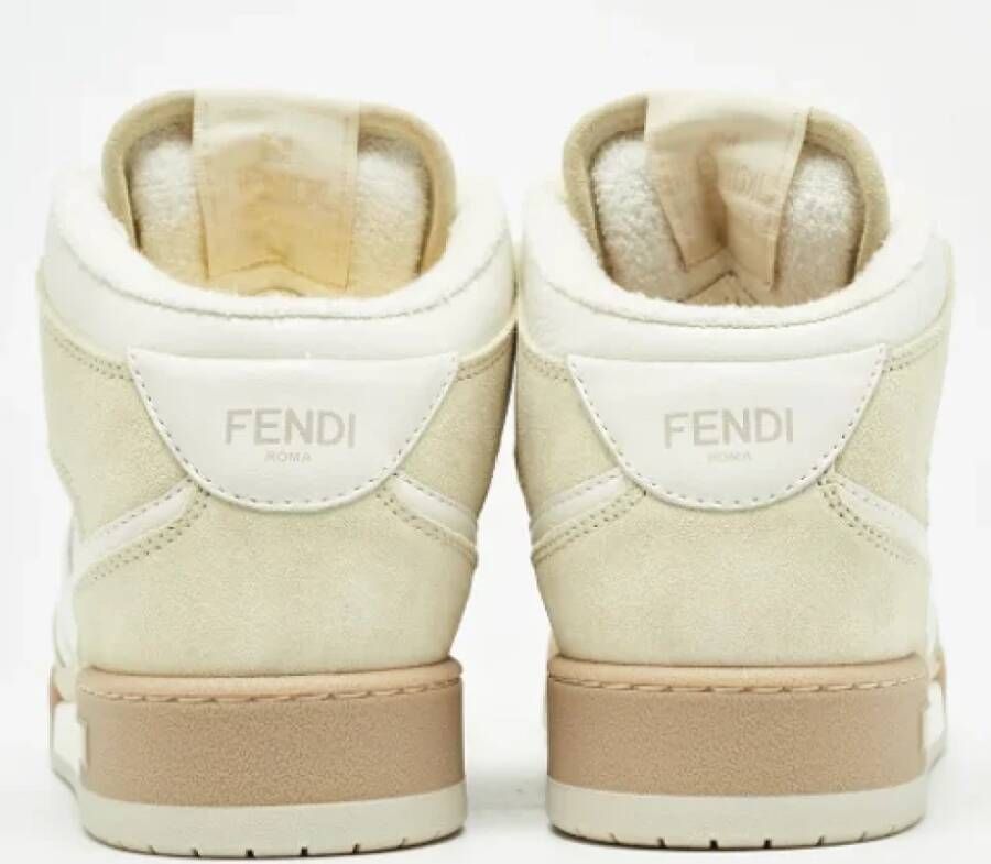 Fendi Vintage Pre-owned Leather sneakers White Dames