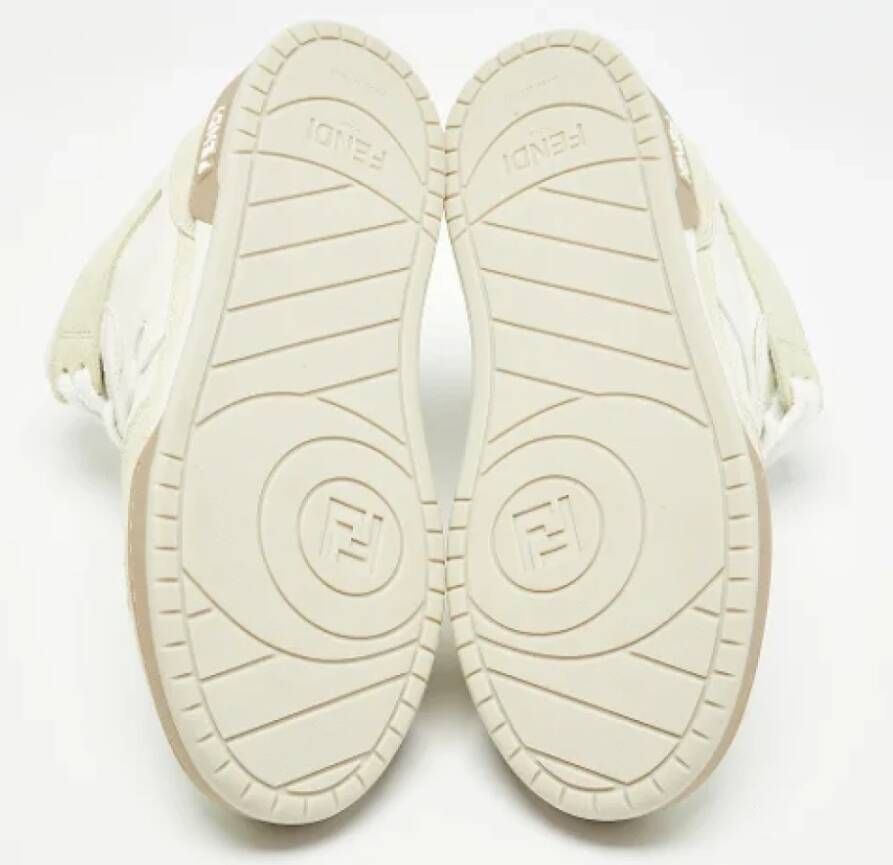Fendi Vintage Pre-owned Leather sneakers White Dames