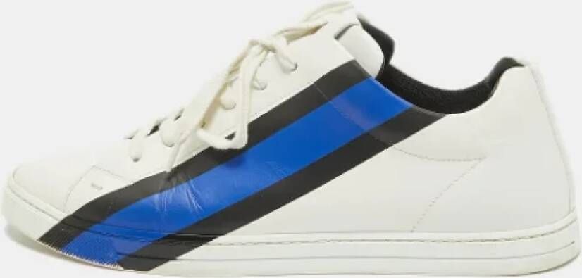 Fendi Vintage Pre-owned Leather sneakers White Heren