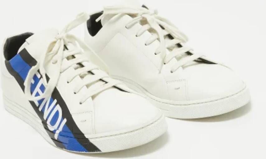 Fendi Vintage Pre-owned Leather sneakers White Heren