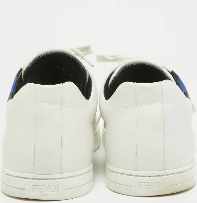 Fendi Vintage Pre-owned Leather sneakers White Heren