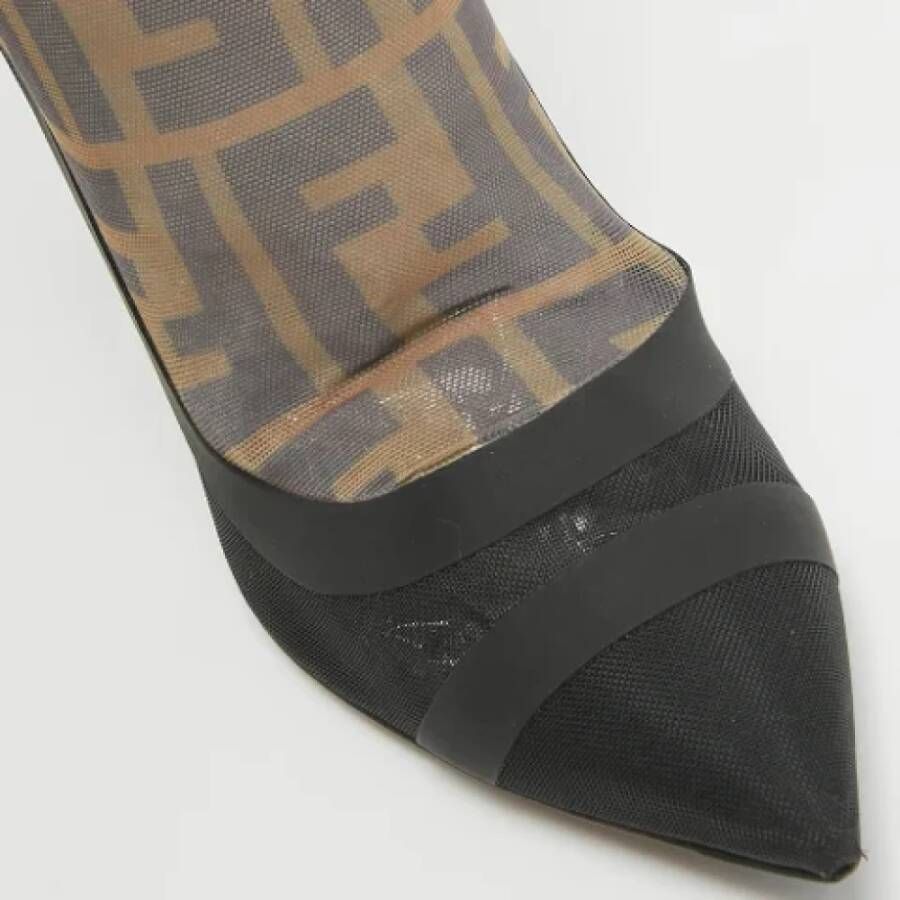 Fendi Vintage Pre-owned Mesh boots Black Dames