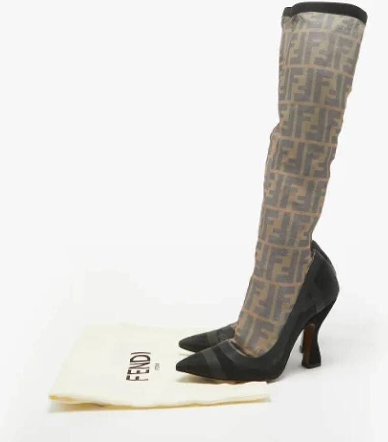 Fendi Vintage Pre-owned Mesh boots Black Dames