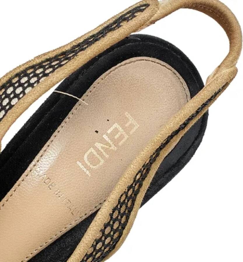 Fendi Vintage Pre-owned Mesh sandals Beige Dames