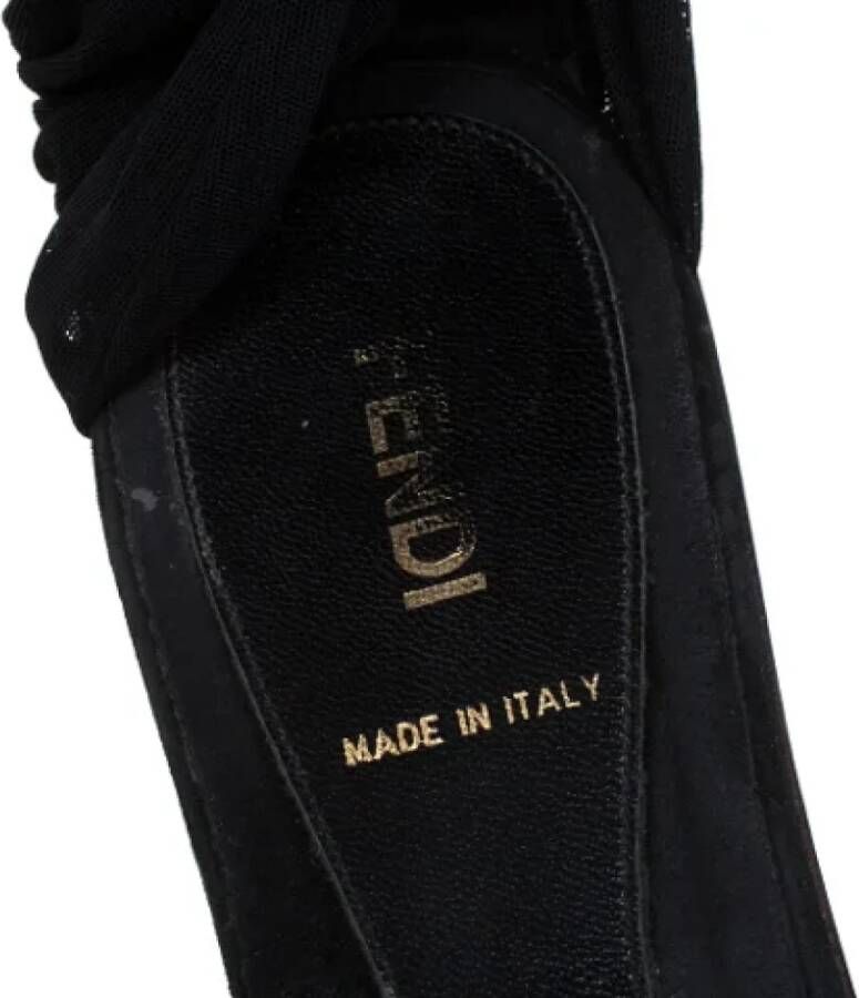 Fendi Vintage Pre-owned Mesh sandals Black Dames