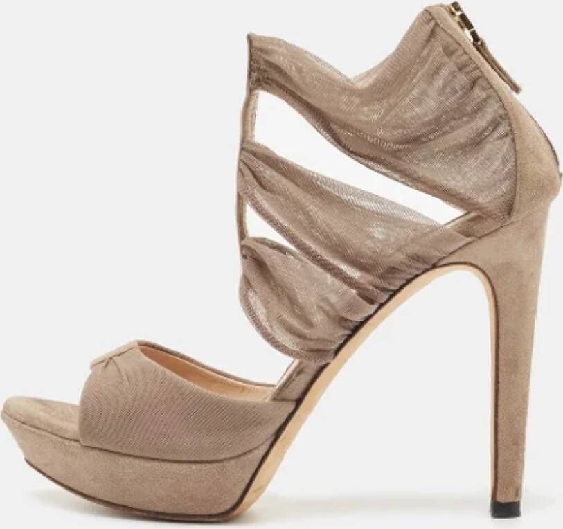 Fendi Vintage Pre-owned Mesh sandals Gray Dames