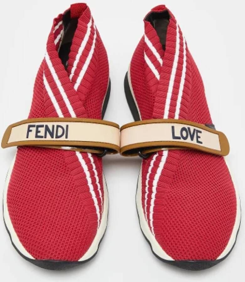 Fendi Vintage Pre-owned Mesh sneakers Red Dames