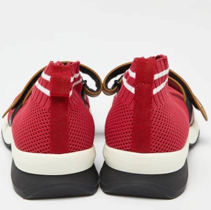 Fendi Vintage Pre-owned Mesh sneakers Red Dames