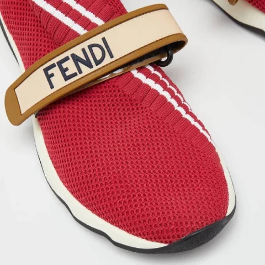 Fendi Vintage Pre-owned Mesh sneakers Red Dames