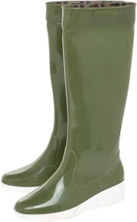 Fendi Vintage Pre-owned Rubber boots Green Dames
