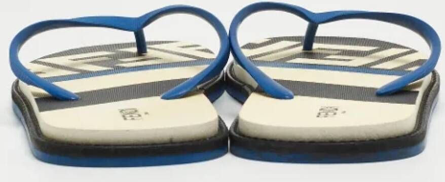 Fendi Vintage Pre-owned Rubber sandals Blue Heren