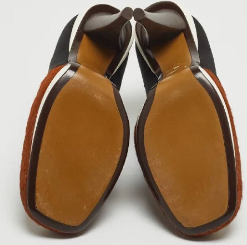Fendi Vintage Pre-owned Satin boots Brown Dames
