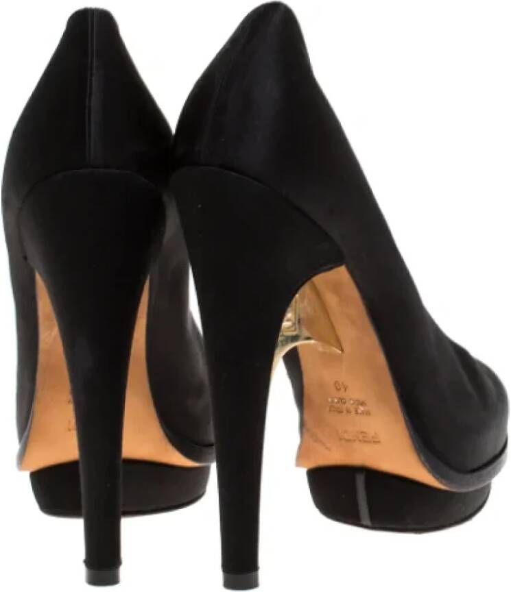 Fendi Vintage Pre-owned Satin heels Black Dames