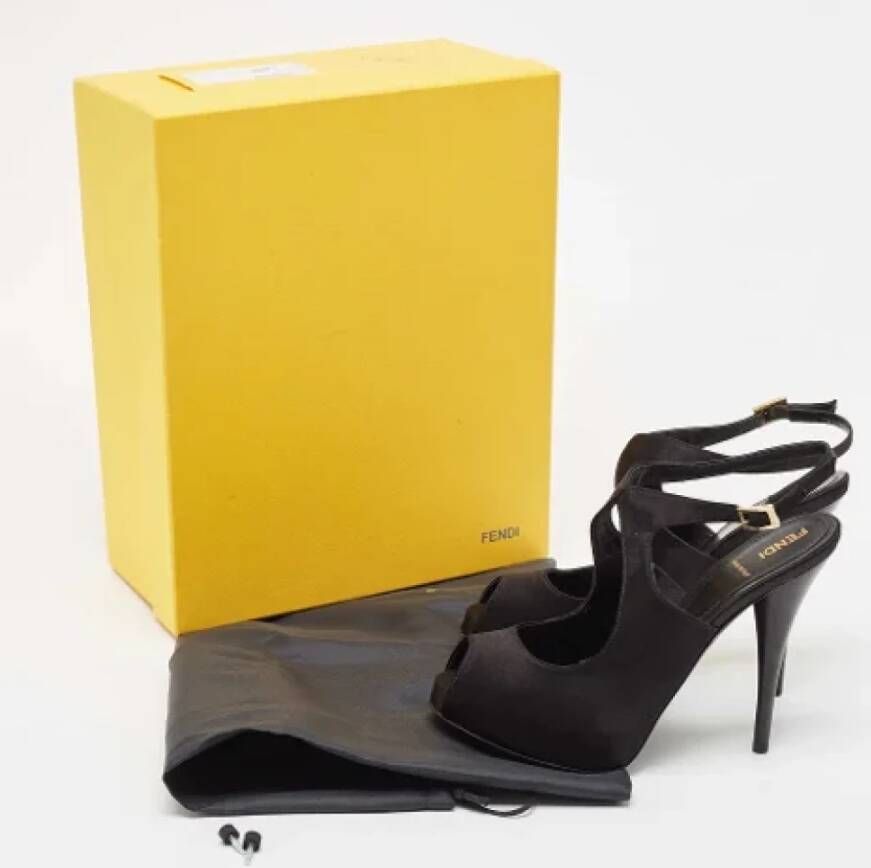 Fendi Vintage Pre-owned Satin heels Black Dames