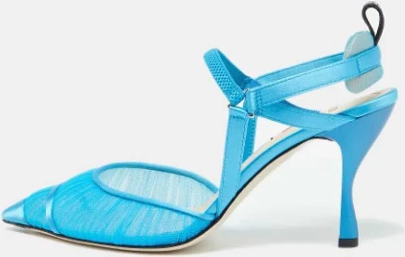 Fendi Vintage Pre-owned Satin heels Blue Dames