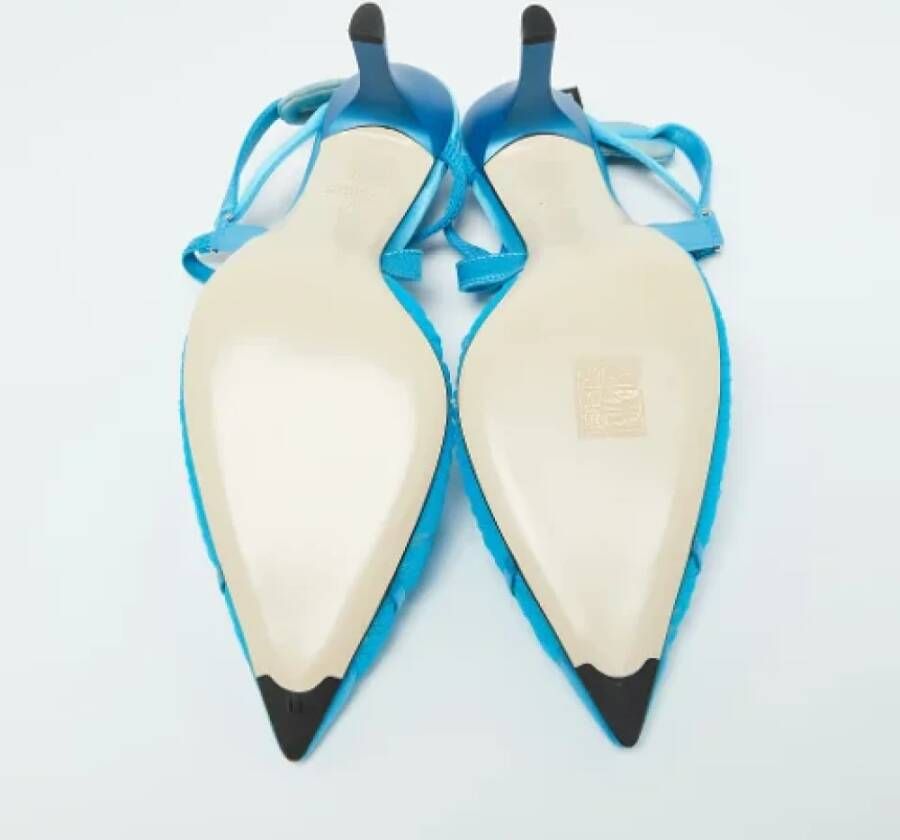 Fendi Vintage Pre-owned Satin heels Blue Dames