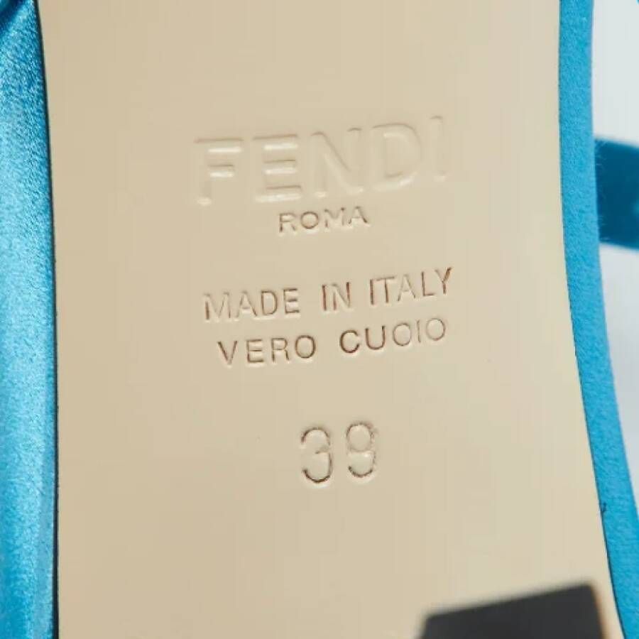 Fendi Vintage Pre-owned Satin heels Blue Dames